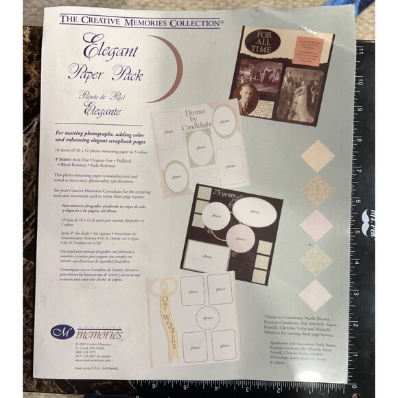 Creative Memories Photo Mounting paper Elegant Paper Pack 6161000602 - Picture 1 of 2